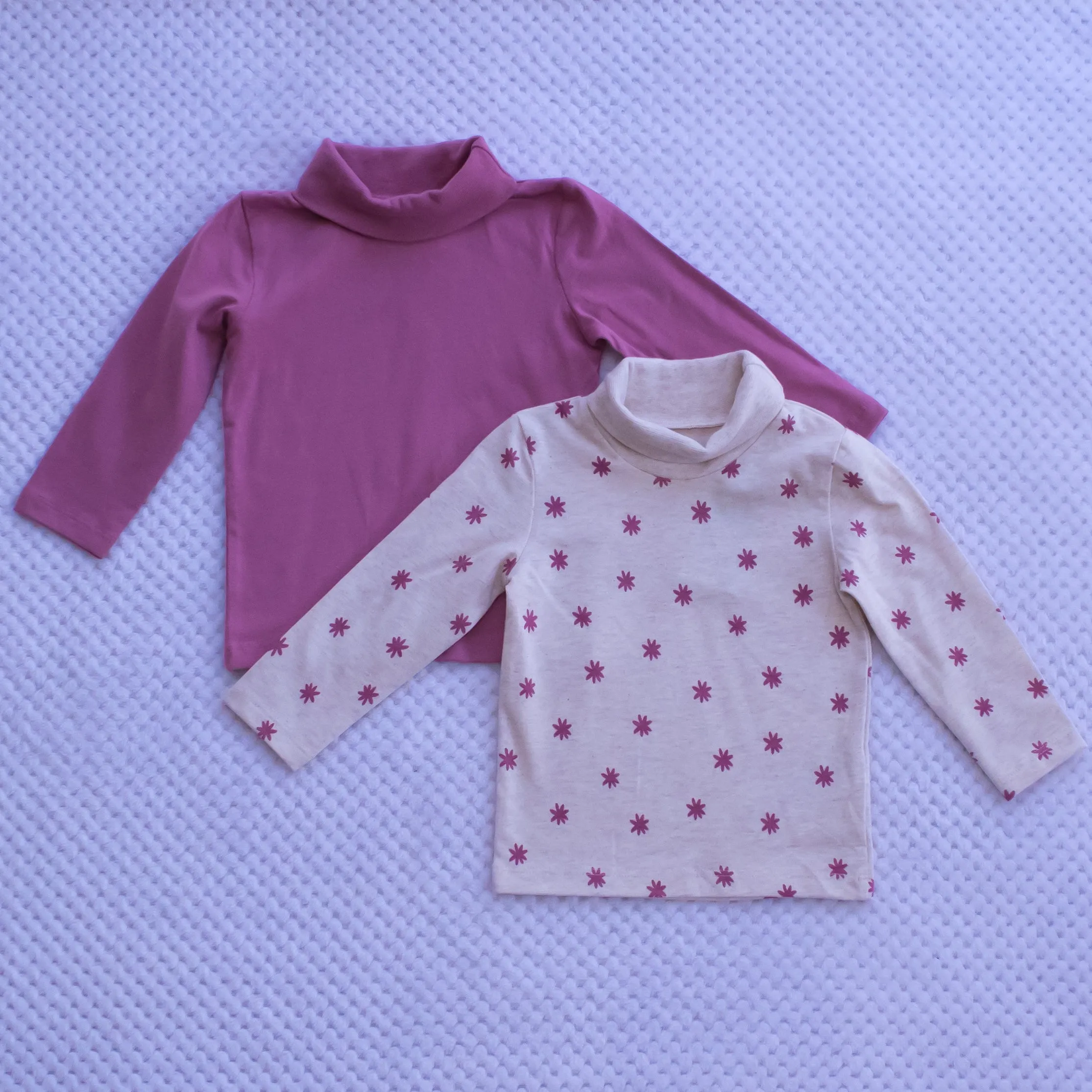 2 pack long-sleeved polo-neck tops