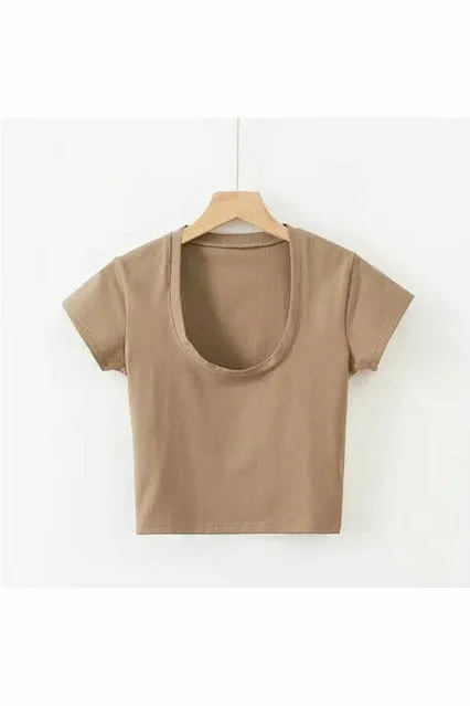ArtnSoul - U-Neck Gray Tee Tank Tops