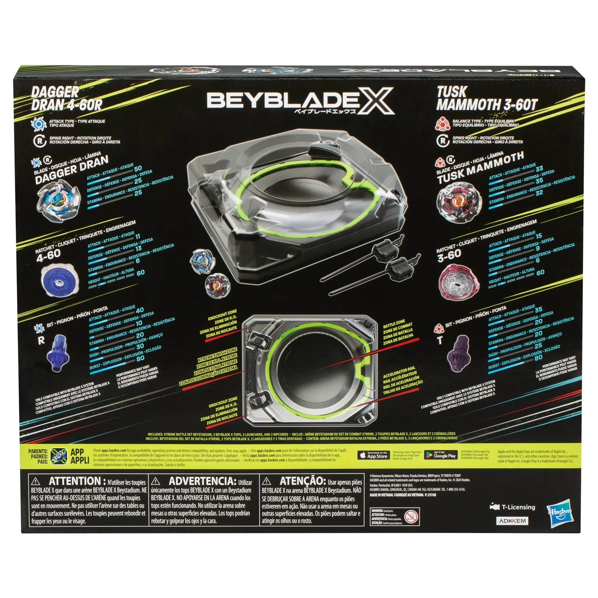 Beyblade X Xtreme Battle Set, Arena Stadium, 2 Takara Tomy Battling Top Sets, Christmas Gifts, 8 