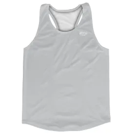 Blank Grey Medium Running Racerback Singlet Track Tops Made In USA