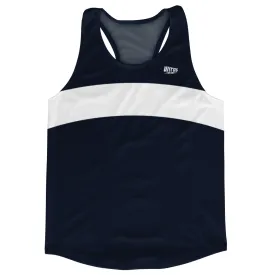 Blue Navy Almost Black And White Running Track Tops Made In USA