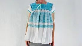 Hand-Embroidered Aguacatenango Blouse. Chiffon. 0099