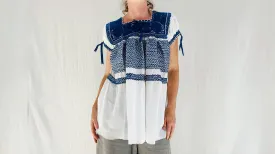 Hand-Embroidered Aguacatenango Blouse. Chiffon.