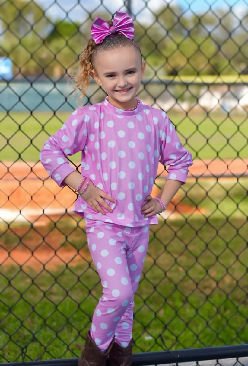 Pullover Top ~ Pink Polka Dots
